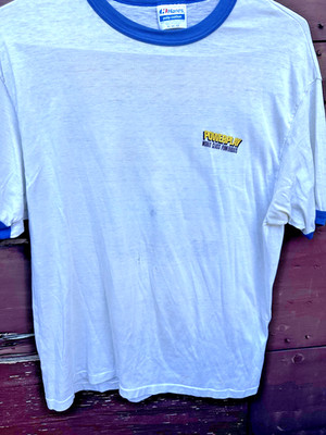 ORIGINAL Vintage POWERPLAY POWERBOATS  Ringer T-shirt XL 1980s