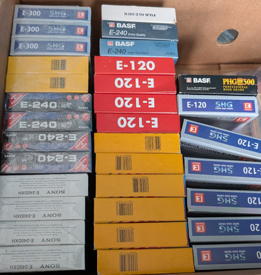 verschiedene VHS Kassetten Leerkassetten BASF SHG Sony