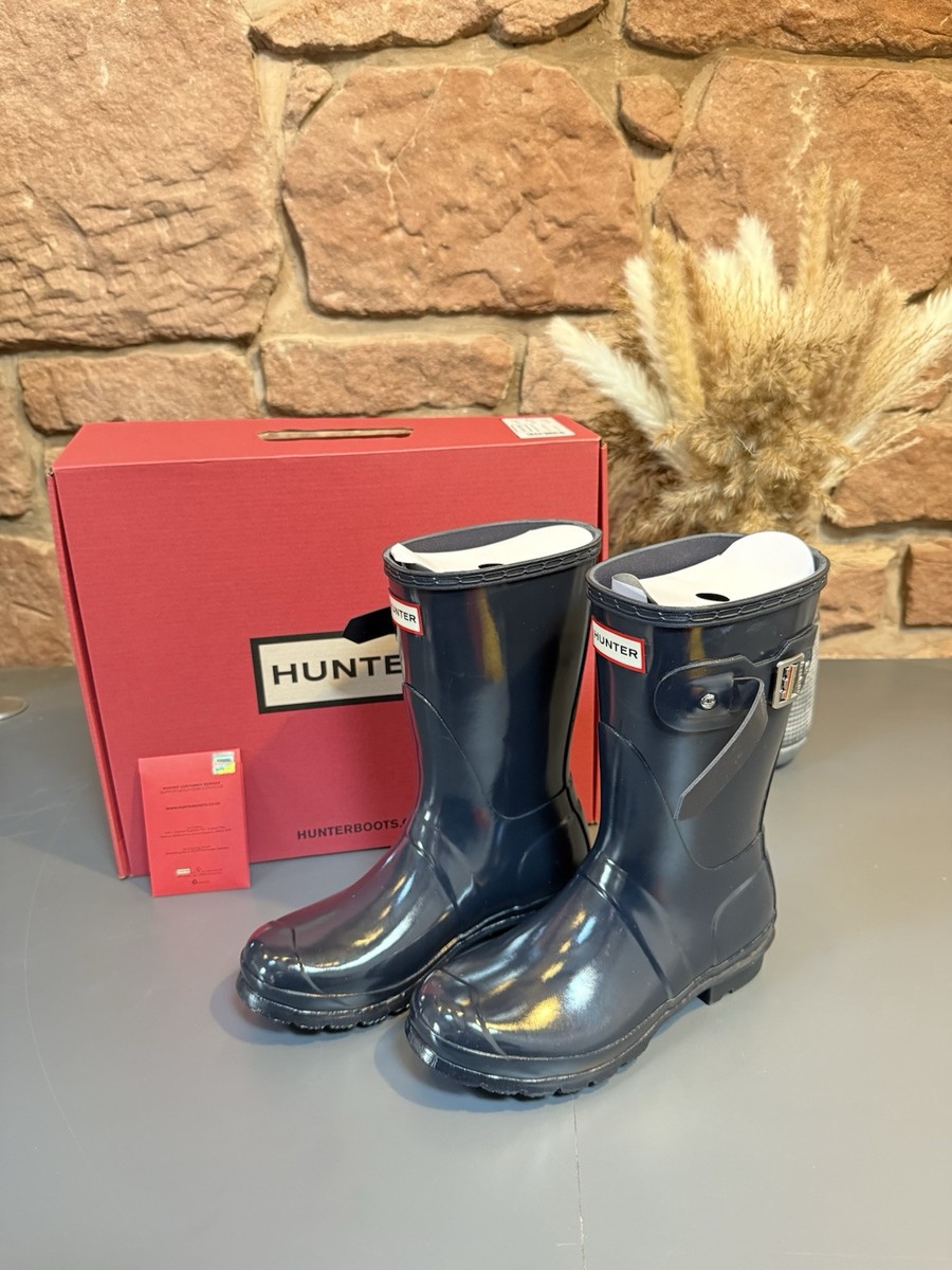 New Hunter Short Wellies Women’s UK Size Navy Gloss