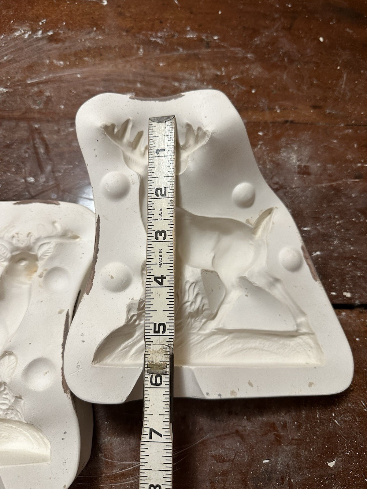 Vintage Indiana? X-180 Deer With Attached Antlers Fall Ceramic Slip Mold
