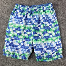 Eddie Bauer Swim Shorts Kids L 14/16 Multicolor Geometric Print Elastic Waist