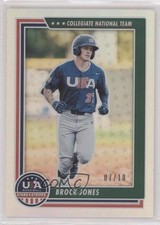 2022 Panini USA Baseball Stars & Stripes Platinum 7/10 Brock Jones #29 tj1