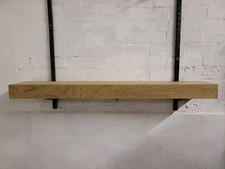 Solid Oak Beam Fireplace Mantel Shelving Planed 84x190x 1250mm (123)