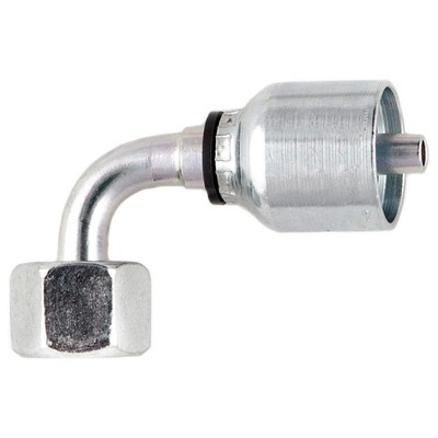 PARKER 1B243-8-8 Crimp Fitting,90 deg.,1/2'' I.D.,F,BSPP 55DA75
