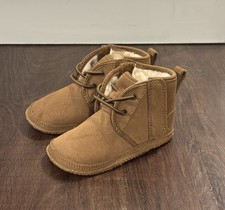UGG Baby Neumel Boots Chestnut Suede Chukka Booties 1103500I Size US 4/5 12-18M