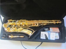 NEW Tenor Saxophone Bb Silver nickel plating Gold Key Professional B Flat Sax