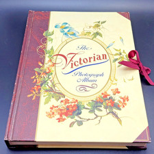 Vintage The Victorian Photograph Album w Gorgeous Rose  Flower Art Unused-Read