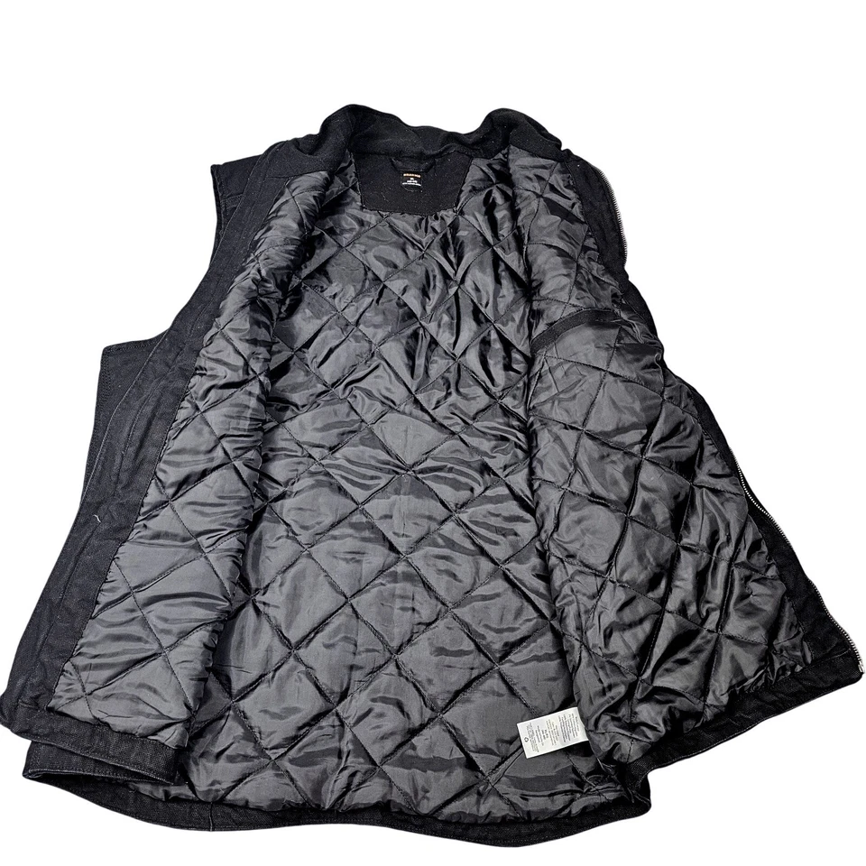Brahma Mens Size XL Black Insulated Duck Canvas Work Vest Full Zip Pockets - Image 2 of 4