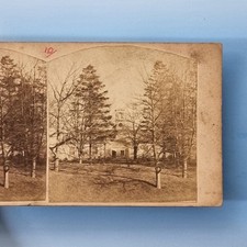 Dunfermline Stereoview C1880 Scotland Real Photo Grand House Stables Mackie