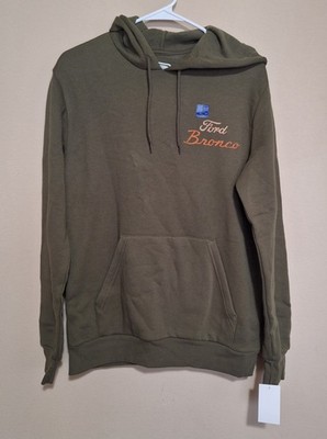 Retro Ford Bronco Olive Green Hoodie Unisex Adult Small