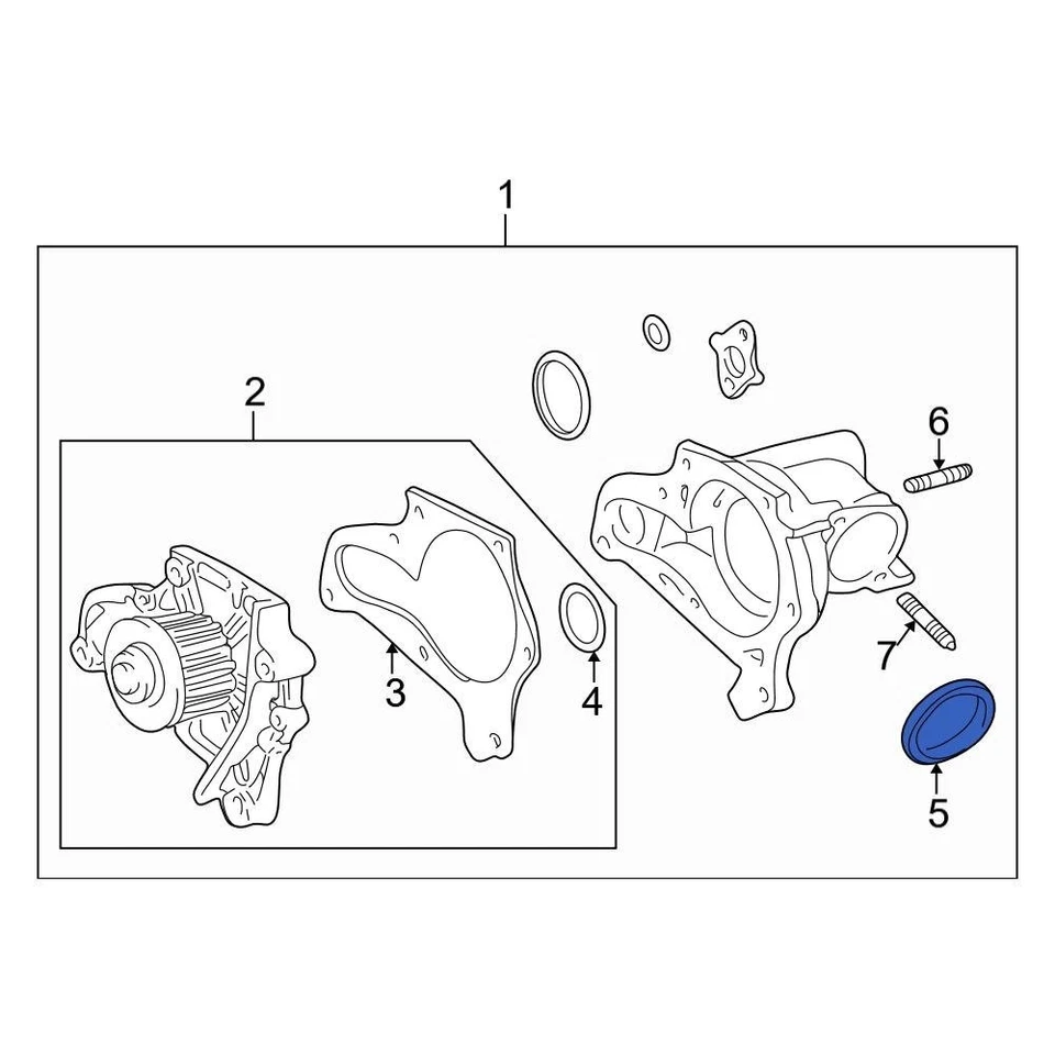 For Toyota Camry 85-01 Toyota Engine Coolant Thermostat Housing Gasket Foto 2 de 2