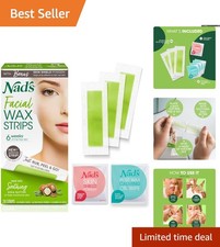 Hypoallergenic Facial Wax Strips   20 Strips  4 Calming Wipes for Smooth Skin