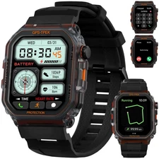 Military Smart Watch for Men, 1.75" GPS Fitness Watch IP68 Waterproof