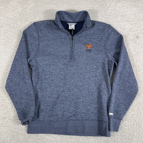 Nike Kiawah Island 1/4 Zip Pullover Mens Small Blue Dri Fit 1/2 Zip Golf Sweater - Picture 2 of 11