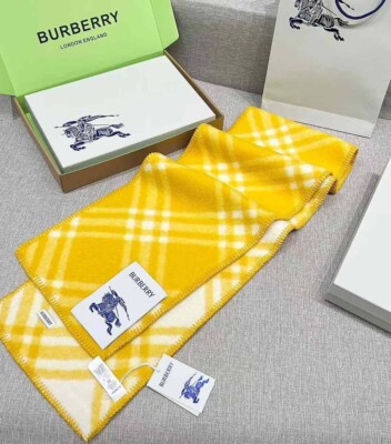 Burberry Scarf 100% Wool, Check Pattern, Unisex, New Season, Gift
