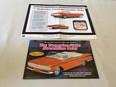 Danbury Mint 1960 Chevrolet Tangerine Flake Brochure Paperwork Only 1:24