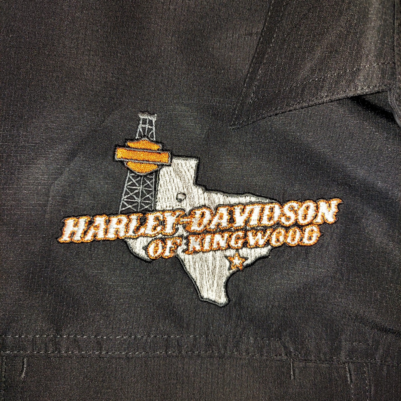 Harley Davidson Harriton Large Mechanic Shirt Button Up Collared