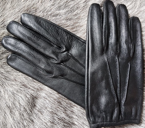 Genuine leather COW  gloves premium quality soft light weight police - Afbeelding 1 van 4