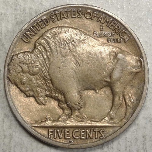 1916-S Buffalo Nickel, Almost Uncirculated, Better Date 1119-15 - Picture 2 of 3