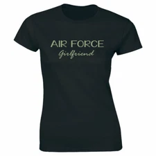 Air Force Girlfriend Black Short Sleeve T-Shirt for Women