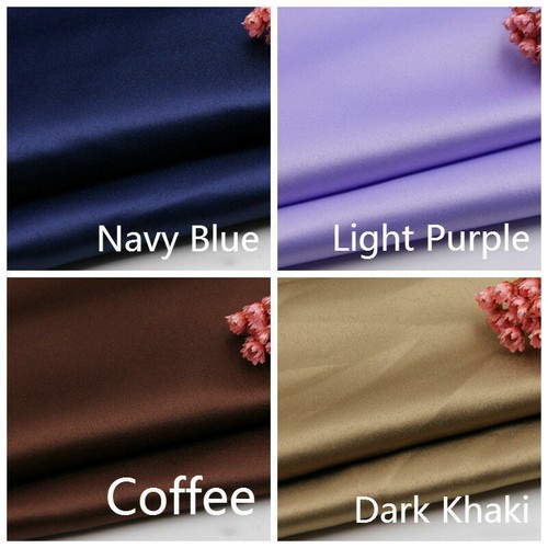 DIY Satin Seidig Stoff Schlicht Dick Tuch Hochzeit Abendkleid Basteln Material - Bild 10 von 12