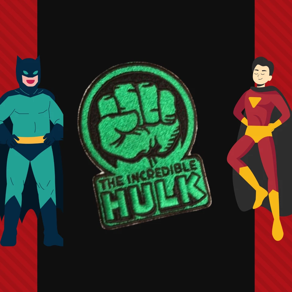 Incredible Hulk Logo Patch – Marvel Embroidered Iron-On Patch for Jackets, Bags - Image 3 of 3
