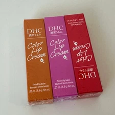DHC - Color Lip Cream Trio Set - Red, Apricot, Pink - 1.5g