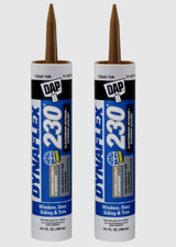 2 DAP DYNAFLEX 230 CEDAR TAN Silicone Door Trim Window Sealant 10.1 oz. 18412