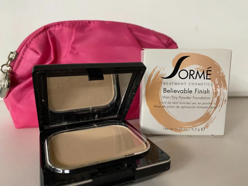 Sorme Believable Finish Wet/Dry Powder Foundation .23 oz & bag HONEY DUSK 405 - Image 3 of 4