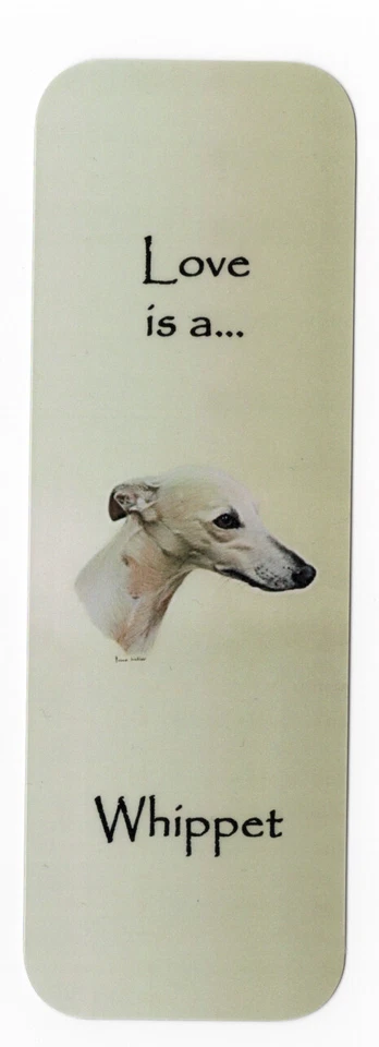 K9-KARDS WHIPPET BEAUTIFUL DOG BOOKMARK SAME IMAGE BOTH SIDES GREAT GIFT