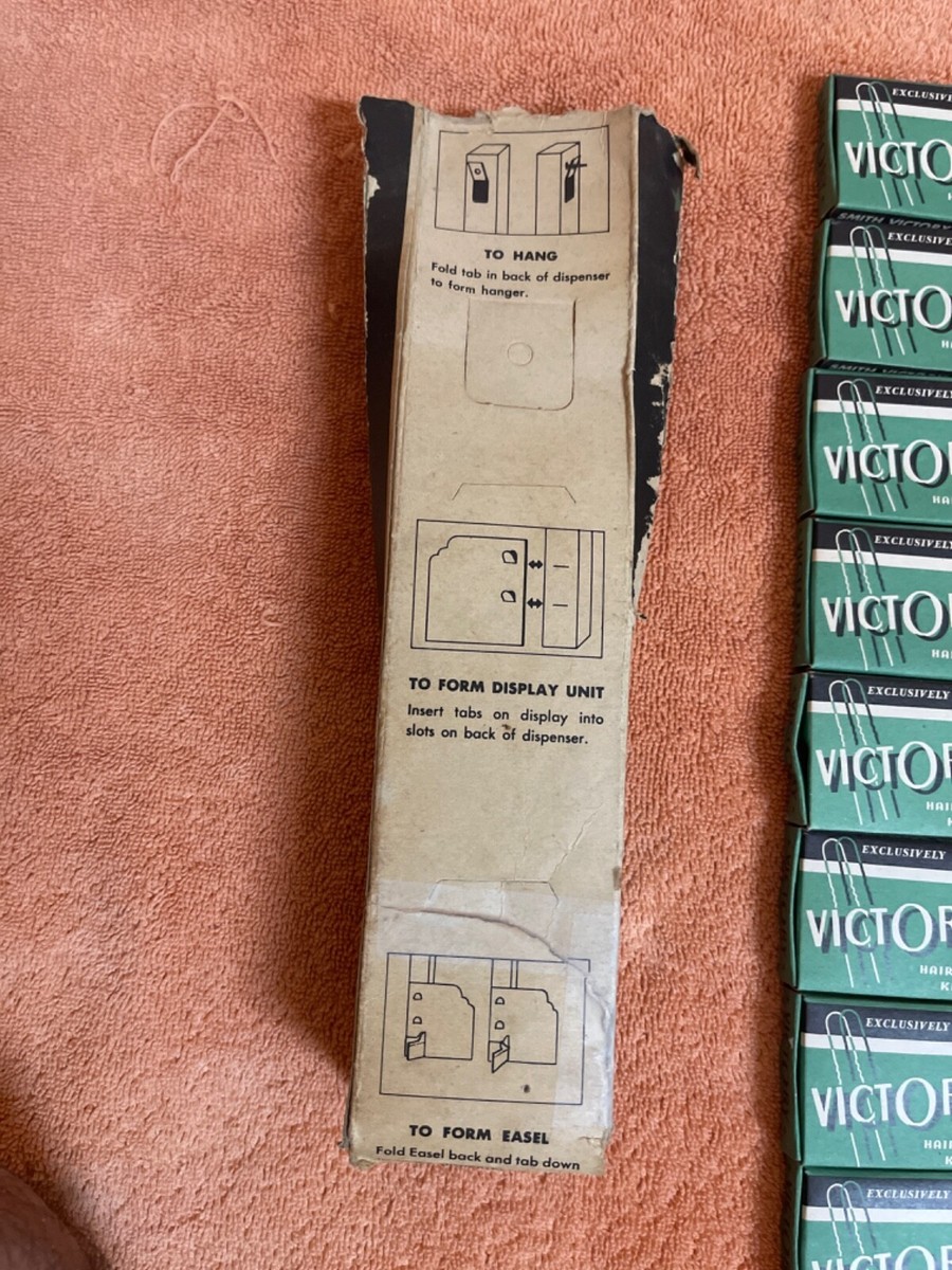 VINTAGE VICTORY HAIR PIN KITS + WALL DISPLAY BOX WWII ERA View 5