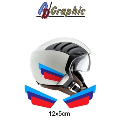 kit aufkleber stickers decal dekor auto motorrad scooter helm dreifarbig bmw flagge