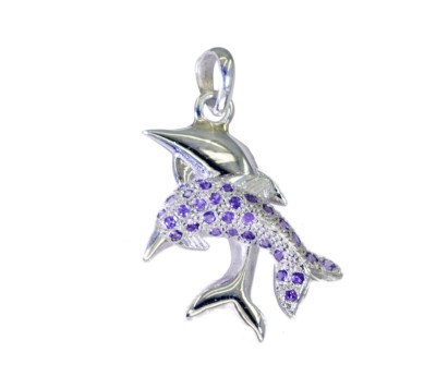 excellent Amethyst 925 Sterling Silver Purple Pendant genuine wholesale US gift