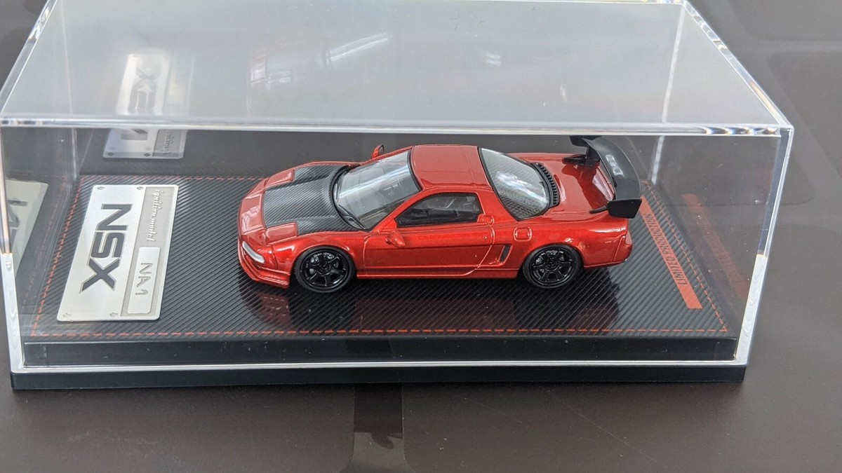 Ignition Model 1/64 Honda NSX Na1 Red Metallic Carbon Bonnet GT