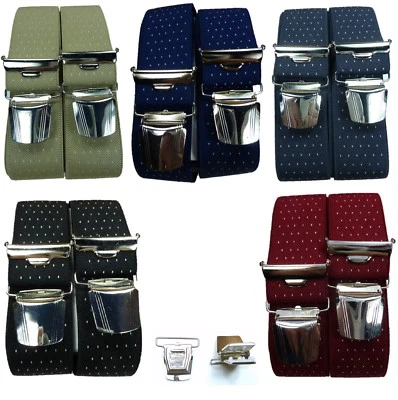 ABC-ELEGANT feiner eleganter Herrenhosenträger, viele Farben, 35mm breit,extra starke Klips