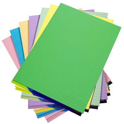 Visuelle Gedächtnishilfe A4 Farbe 100 Seiten Papier Memo Notizblock liniert Schreiben Schüler