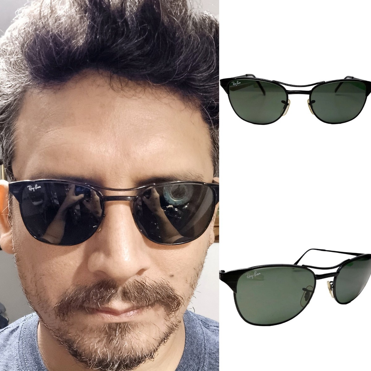 1980's RAYBAN B&L USA SIGNET black Sunglasses fashion top 1980's RAYBAN B&L USA SIGNET black Sunglasses fashion top