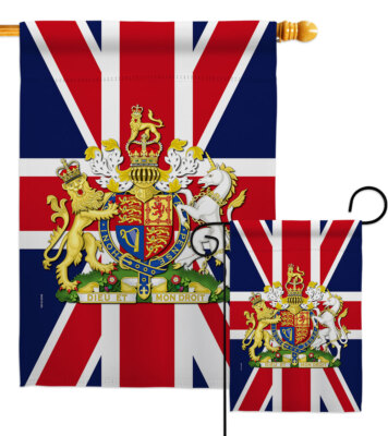 Coat Of Arms United Kingdom Garden Flag Sympathy Decorative Yard House Banner