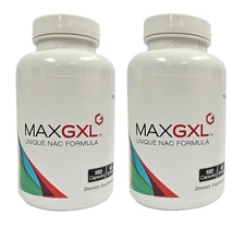 Max GXL, Unique NAC Formula, 180 Caps, 30-Day Supply, Exp. 08/2026 (Pack of 2)