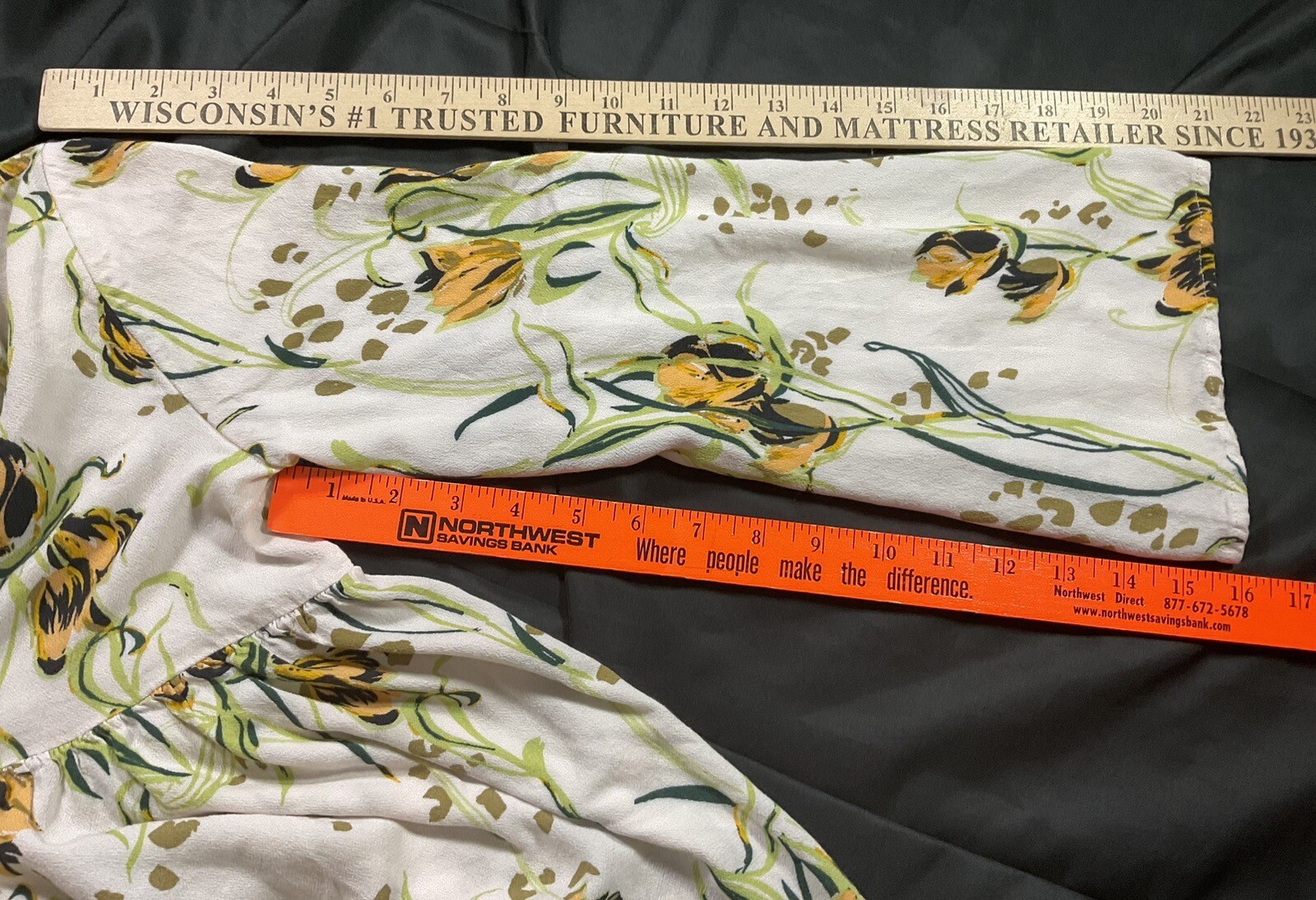 Free People Floral Empire Waist Pheasant Blouse Top Or Dress Size XS