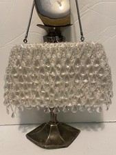 Vintage purse handmade in Hong Kong plastic crystals sequins Mid Century Modern