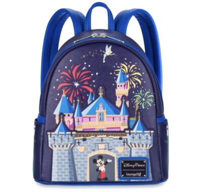 disneyland resort mini backpack Loungefly Disney The Minnie Mouse Classic Series - Elegance Covered in a pattern of wide Disney Parks Disneyland Sleeping Beauty