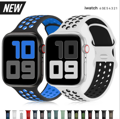 Silicone Strap For Apple Watch Band MESH 38mm 40mm 41mm /42mm 44mm 45 mm
