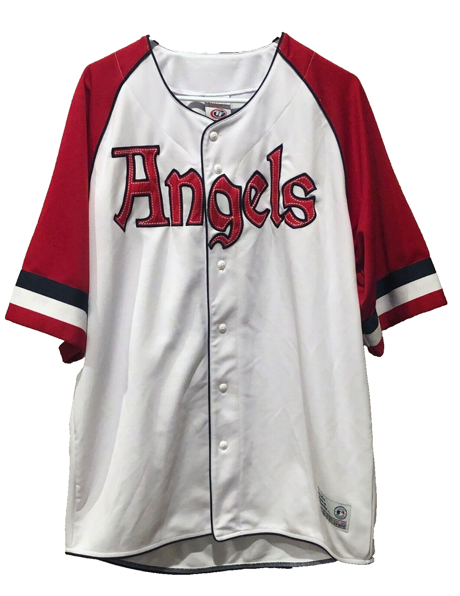 Men's Genuine Merchandise By True Fan MLB Angels Button Front Baseball  Jersey L