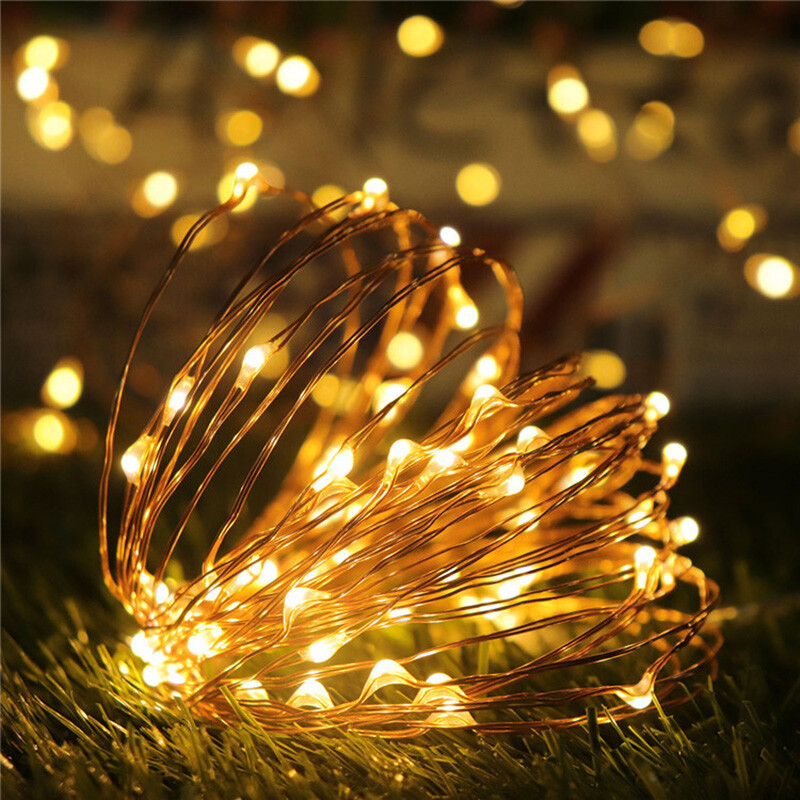 图片 21 - 10ps LED 太阳能串灯户外水晶球铜线霓虹灯管星月