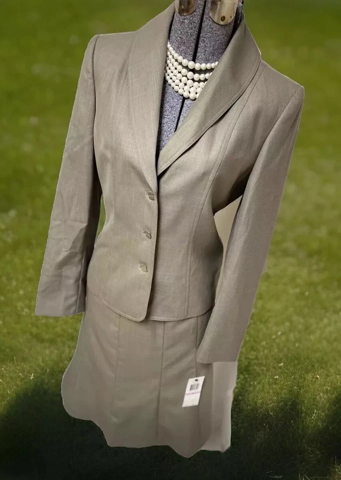 NUEVO Traje Falda Calvin Klein Talla 6 Se Ajusta Como 4 Conjunto de Dos Piezas 29X23 Exec NUEVO $280 Foto 3 de 4