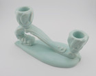 Vintage Antique Candle Holder - Art Deco Royal Haeger? Light Green Collectible