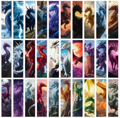 10PCS Mystical Animals Dragon Bookmarks Perfect Gifts For Adults & Kids
