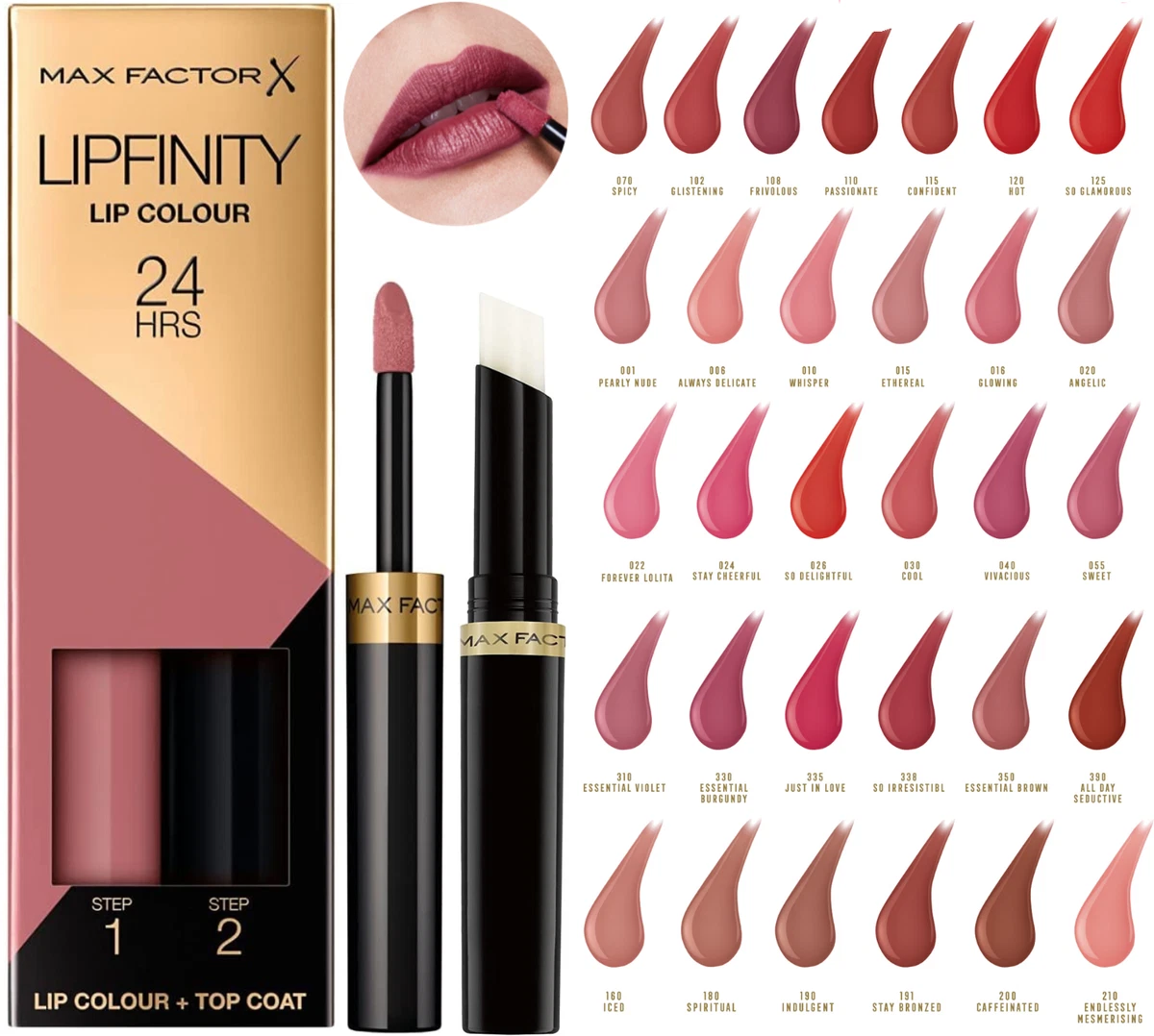 Max Factor Lipfinity 24HR Lip Colour Lipstick Chose Your Shade