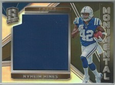 Nyheim Hines 2018 Spectra Monumental Jumbo Relic Rookie Card Prizm 074/199
